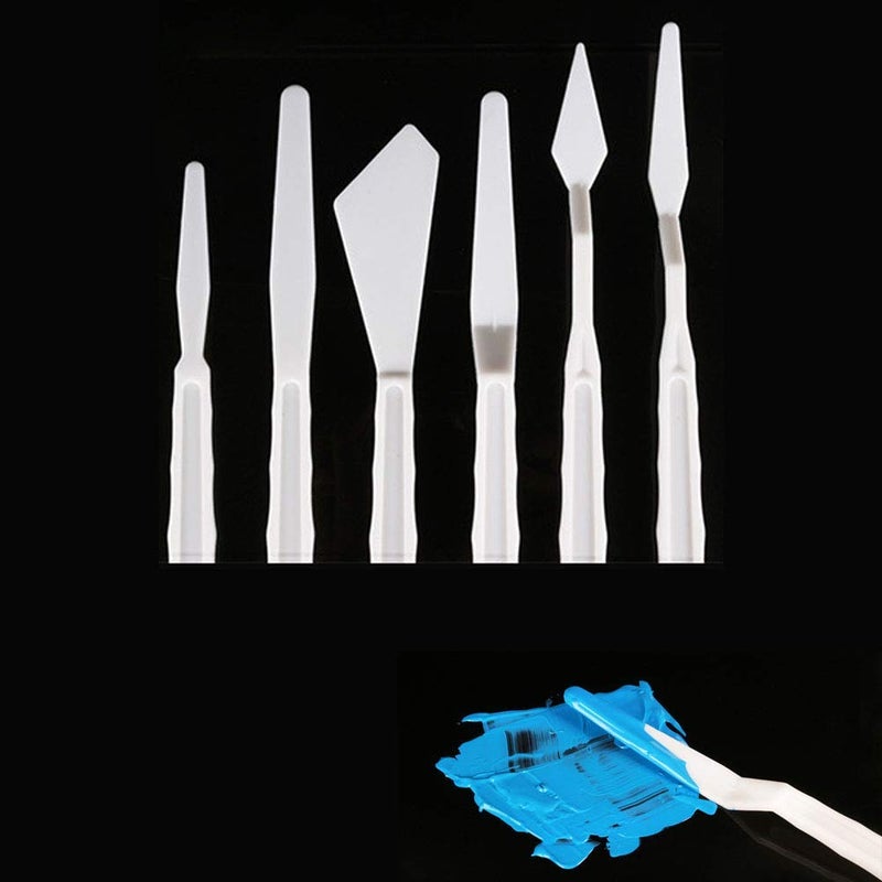 DonLeeving Luckycivia 6 Set Palette Knives Set, Plastic Spatula Art Tools for Painting - Image 3